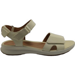 Clarks Δερμάτινα Γυναικεία Σανδάλια Ανατομικά Μπεζ 26148723