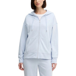 DKNY Γυναικεία Ζακέτα Φούτερ Μακριά με Κουκούλα και Φερμουάρ Γαλάζια DP6J9665-A4I