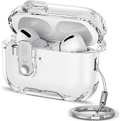 Tech-Protect Bounce Pro Θήκη Σιλικόνης με Γάντζο για Apple AirPods Pro 3 Διαφανής