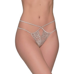 Milena By Paris Γυναικείο Sexy String με Δαντέλα Μπεζ 7690