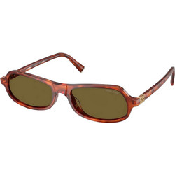 Miu Miu MU10SU 11P09Z Γυναικεία Γυαλιά Ηλίου Aviator Κοκάλινα Καφέ με Πράσινο Φακό