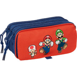Safta Super Mario Mamma Mia Κασετίνα Βαρελάκι με 3 Θήκες Πολύχρωμη S4313701