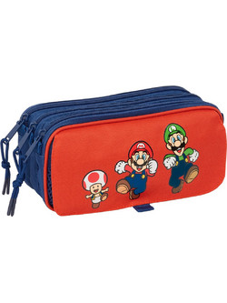 Safta Super Mario Mamma Mia Κασετίνα Βαρελάκι με 3 Θήκες Πολύχρωμη S4313701
