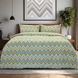 Lino Home Σετ Σεντόνια Υπέρδιπλα Βαμβακερά 240x260 Flots Πετρόλ