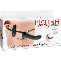 Pipedream Fetish Fantasy Deluxe Harness Strap On με Dildo 19cm & Δόνηση Μαύρο