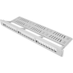 Lanberg PPKS-1224-S Patch Panel Keystone Rack 1U 19" 24 Θυρών