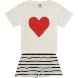 Petit Bateau Παιδική Πιτζάμα Βαμβακερή Καλοκαιρινή Μπεζ Κόκκινη Μαύρη A0CKD-01