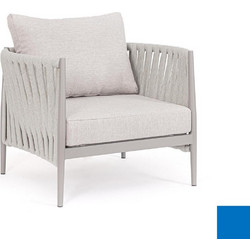 Kare Design Jacinta Πολυθρόνα Κήπου Μεταλλική Γκρι KA-0663486