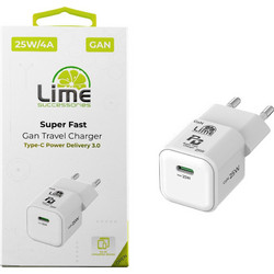 Lime LGC25W Φορτιστής χωρίς Καλώδιο με Θύρα USB-C 25W Power Delivery