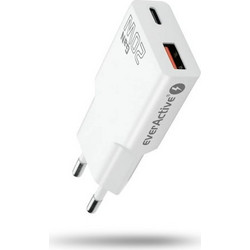 everActive SC-340Q Φορτιστής χωρίς Καλώδιο με Θύρα USB-A & Θύρα USB-C 20W Quick Charge 3.0 & Power Delivery