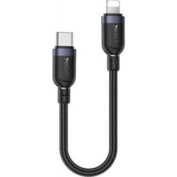 Yesido CA187 Braided USB-C to Lightning Cable 27W 0.3m Black