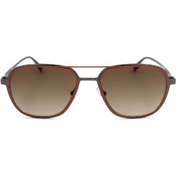 Safilo REGISTRO Q5X Ανδρικά Γυαλιά Ηλίου Aviator Μεταλλικά Κόκκινο με Καφέ Φακό