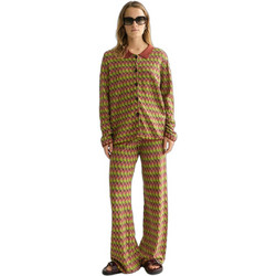Scotch & Soda Ψηλόμεσο Πλεκτό Γυναικείο Παντελόνι Relaxed Εφαρμογή Πολύχρωμο ULH01411F-SCV605