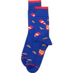 Cotboxer Ketchup Ανδρικές Κάλτσες Ψηλές με Σχέδια Royal Blue CT27A