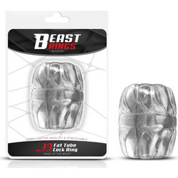 IntoYou Beast Rings Fat Tube Cock Ring 17mm BR-202 Ελαστικό Δαχτυλίδι Πέους Σιλικόνης 1.7cm Διαφανές