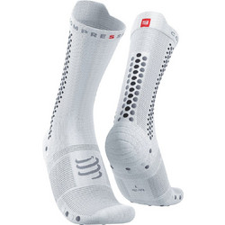 Compressport Pro Racing V4.0 Bike Ανδρικές Κάλτσες Ψηλές με Σχέδια Λευκές XU00049B