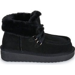 D.Franklin Γυναικεία Μποτάκια Suede Μαύρα με Γούνα DFSH375006