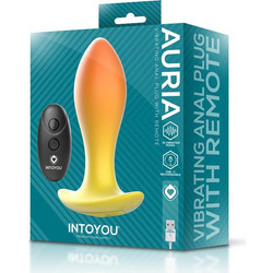 IntoYou Auria Πρωκτική Σφήνα με Δόνηση 11cm Πορτοκαλί U-322