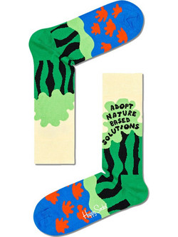 Happy Socks PANDA WWF Βαμβακερές Γυναικείες Κάλτσες Πολύχρωμες με Σχέδια 37022NAT01-0200