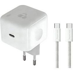 Powertech PT-1581 Φορτιστής με Καλώδιο USB-C με Θύρα USB-C 60W Quick Charge 3.0 & Power Delivery