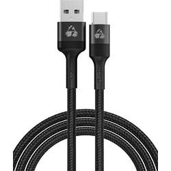 Powertech PTR-0202 Braided USB-A to USB-C 60W 1m Black