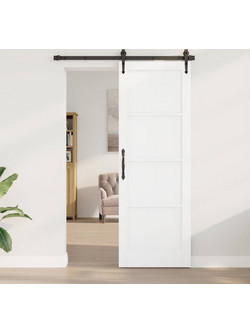 vidaXL Πόρτα Εσωτερική Συρόμενη Ξύλινη Λευκή 73.5x211cm 42052388
