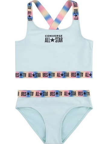 Converse Αθλητικό Παιδικό Μαγιό Bikini Set για Κορίτσι Γαλάζιο 3CD419-BEU