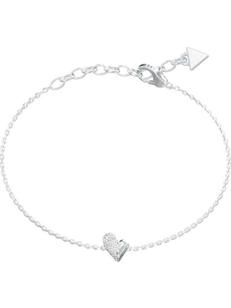 Guess Love Γυναικείο Βραχιόλι Αλυσίδα με Καρδιά από Ατσάλι Ασημί UBB06449JWRH