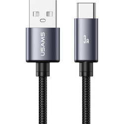 Usams SJ767 Braided USB-A to USB-C 18W 1m Black