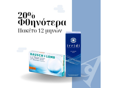 Bausch & Lomb Μηνιαίοι Φακοί Επαφής Αστιγματικοί Σιλικόνης Υδρογέλης 6τμχ + 4 Irridi Clear Υγρά Φακών Επαφής 360ml