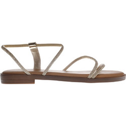 Envie Shoes Δερμάτινα Γυναικεία Σανδάλια με Στρας Χρυσά E96-23302-59
