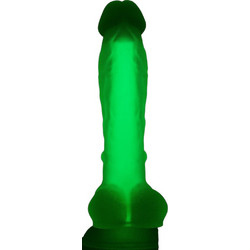 Dream Toys Radiant Glow in the Dark Ρεαλιστικό Dildo με Βεντούζα & Όρχεις 17.5cm Πράσινο