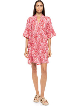 Pink Label Mini Καλοκαιρινό Καθημερινό Φόρεμα Μεταξωτό Φούξια B730