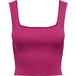 Only Tattiana Γυναικείο Καλοκαιρινό Crop Top Ριπ Φούξια 15344407