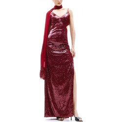 Allure Maxi Φόρεμα για Γάμο / Βάπτιση Αμπιγιέ & Παγιέτες Μπορντό A4785