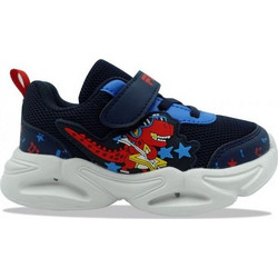 Fila Dino Παιδικά Sneakers με Φωτάκια Navy Μπλε Κόκκινα 7BK61008-200