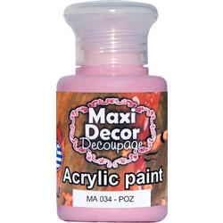 Maxi Decor 034 Pink Ακρυλικό Χρώμα Ζωγραφικής 60ml