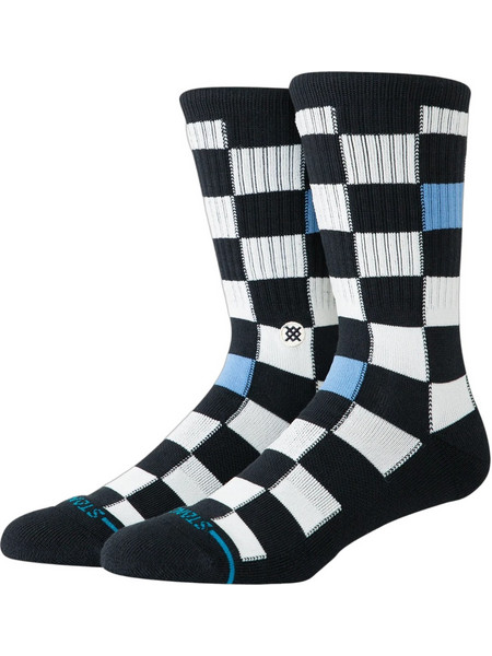 Stance Chef Check Ανδρικές Κάλτσες Ψηλές με Σχέδια Μαύρες A556A26CHF-BLK