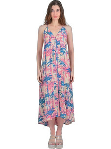 Inart Ble Midi Καλοκαιρινό Βραδινό Φόρεμα Nude 5-41-348-1069