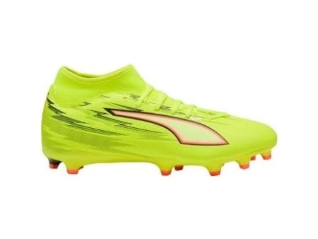 Puma Ultra 6 Play+ FG/AG 108707-01 Ποδοσφαιρικά Παπούτσια με Τάπες και Καλτσάκι Lime