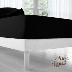 Isadore Lorraine Σεντόνι Μονό Βαμβακερό με Λάστιχο 100x200+30 Love your bed Black 101