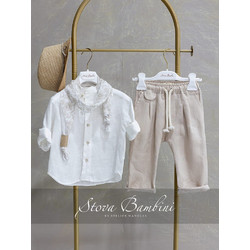 Stova Bambini Βαπτιστικό Κοστούμι με Παντελόνι & Πουκάμισο 4τμχ SS26B32