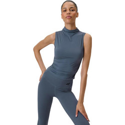 4F Γυναικείο Αθλητικό Crop Top Ανθρακί 4FWSS26TFSLF0885-32S