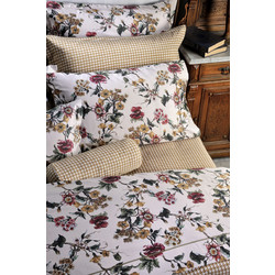 Down Town Home Σετ Σεντόνια King Size Βαμβακοσατέν 280x290 868 Flower Beige