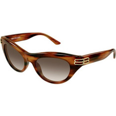 Balenciaga BB0466S 002 Γυναικεία Γυαλιά Ηλίου Cat Eye Κοκάλινα Καφέ με Καφέ Φακό