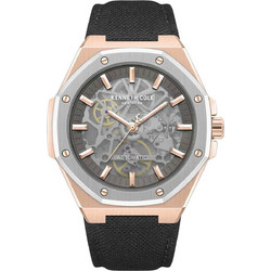 Kenneth Cole Benson Ανδρικό Ρολόι Αυτόματο με Μαύρο Υφασμάτινο Λουράκι KCWGZ0099001