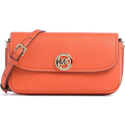Michael Kors Γυναικείο Τσαντάκι Χιαστί Δερμάτινο Πορτοκαλί με Στενό Λουρί 32S6GY5C5L-835