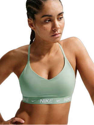 Nike Indy Αθλητικό Μπουστάκι με Χαμηλή Στήριξη & Αφαιρούμενη Ενίσχυση Χακί FD1062-007