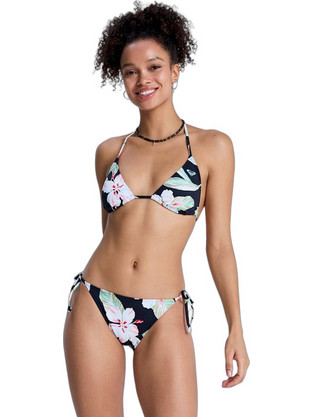 Roxy Essentials Bikini Set Τριγωνάκι Floral Μαύρο Λευκό ERJX203596-KVJ5
