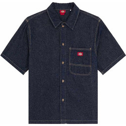 Dickies Ανδρικό Πουκάμισο Τζιν Κοντομάνικο Κανονική Γραμμή Μπλε DK0A88PHRIN